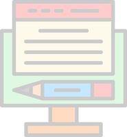Online Content Vector Icon Design