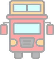 Double Decker Bus Vector Icon Design