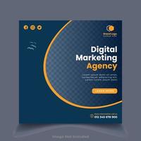 Vector digital marketing agency and corporate social media post template