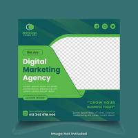 Vector digital marketing agency and corporate social media post template