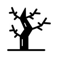 icono de vector de árbol seco