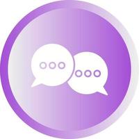 Chat Glyph Round Circle Icon vector
