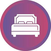 Hotel Bed Vector Icon