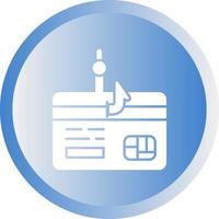 Phishing Glyph Round Circle Icon vector