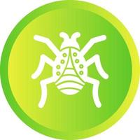 Bug Glyph Round Circle Icon vector