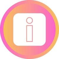 Information Glyph Round Circle Icon vector