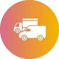 Parked Trucks Vector Icon