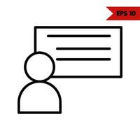 Illustration of id card line icon vector