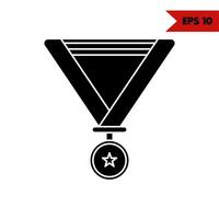 Illustration of medal glyph icon vector