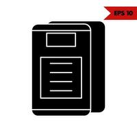 Illustration of report glyph icon vector