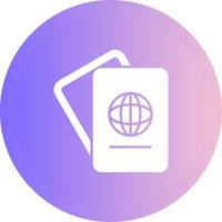 icono de vector de pasaporte