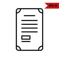 Illustration of note line icon vector