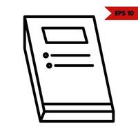 Illustration of book line icon vector