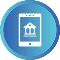 Beautiful Mobile banking Vector Glyph Icon