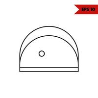 Illustration of tacos line icon vector
