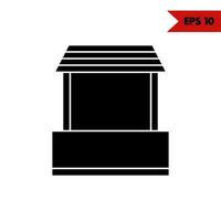 Illustration of shop glyph icon vector