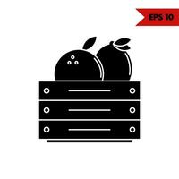 Illustration of  fruit cupboard glyph icon vector