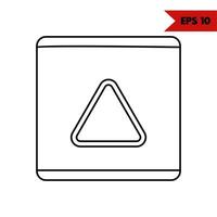 Illustration of eraser line icon vector