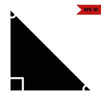 Illustration of  right triangle glyph icon vector