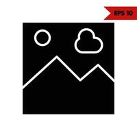 Illustration of picture glyph icon vector