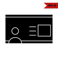 Illustration of id card glyph icon vector