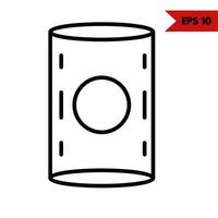 Illustration of build a tube room line icon vector