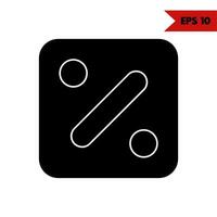 Illustration of eraser glyph icon vector