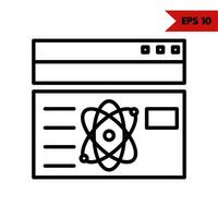 Illustration of science book line icon vector