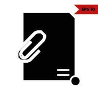 Illustration of paper notes glyph icon vector