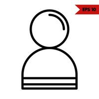 Illustration of people line icon vector