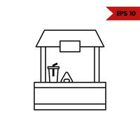 Illustration of restaurant  line icon vector