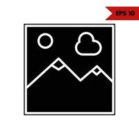 Illustration of picture glyph icon vector