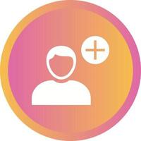 Beautiful Create User Glyph Vector Icon