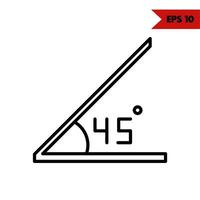 Illustration of ruler line icon vector