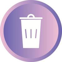 Beautiful Dustbin Glyph Vector Icon