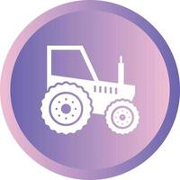 Beautiful Tractor Glyph Vector Icon