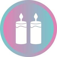 Beautiful Candles Glyph Vector Icon