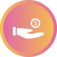 Beautiful Charity Vector Glyph icon