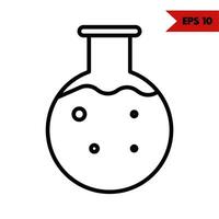 Illustration of laboratory line icon vector