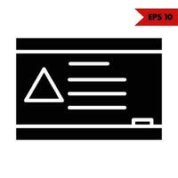 Illustration of id card glyph icon vector