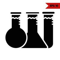 Illustration of laboratory glyph icon vector