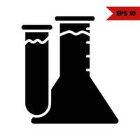 ilustración del icono de glifo de laboratorio vector