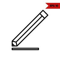 Illustration of pencil line icon vector