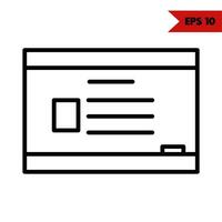 Illustration of id card line icon vector