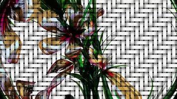 representación digital de flores silvestres de arte botánico foto