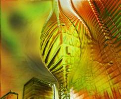 Golden Soft Organic Background Digital Rendering photo