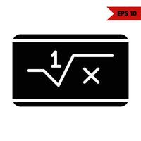 Illustration of formula glyph icon vector