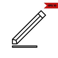 Illustration of pencil line icon vector