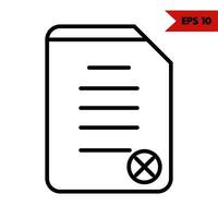 Illustration of exam paper line icon vector