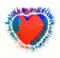 Digital Illustration Romantic Heart Background photo